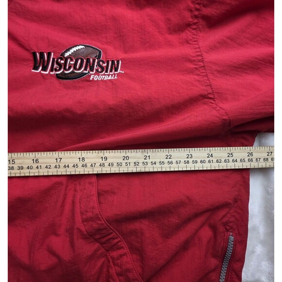 Vintage  NCAA Wisconsin Badgers Mens Large Red Pullover - Picture 9 of 10